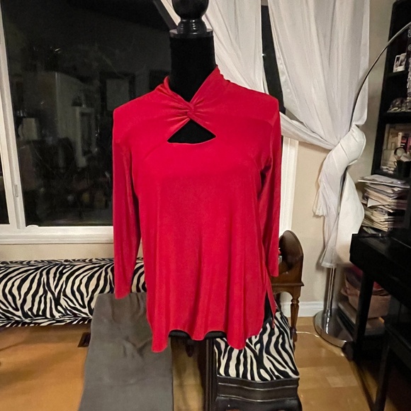 Sympli Red Women's Top - Picture 2 of 10